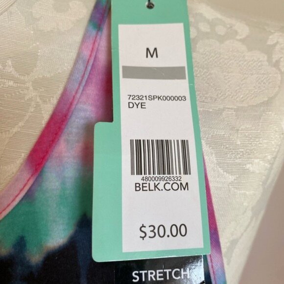 NWT Zelos Tie-Dye Racerback Tank Top With Twisted Back Size M - Picture 4 of 7